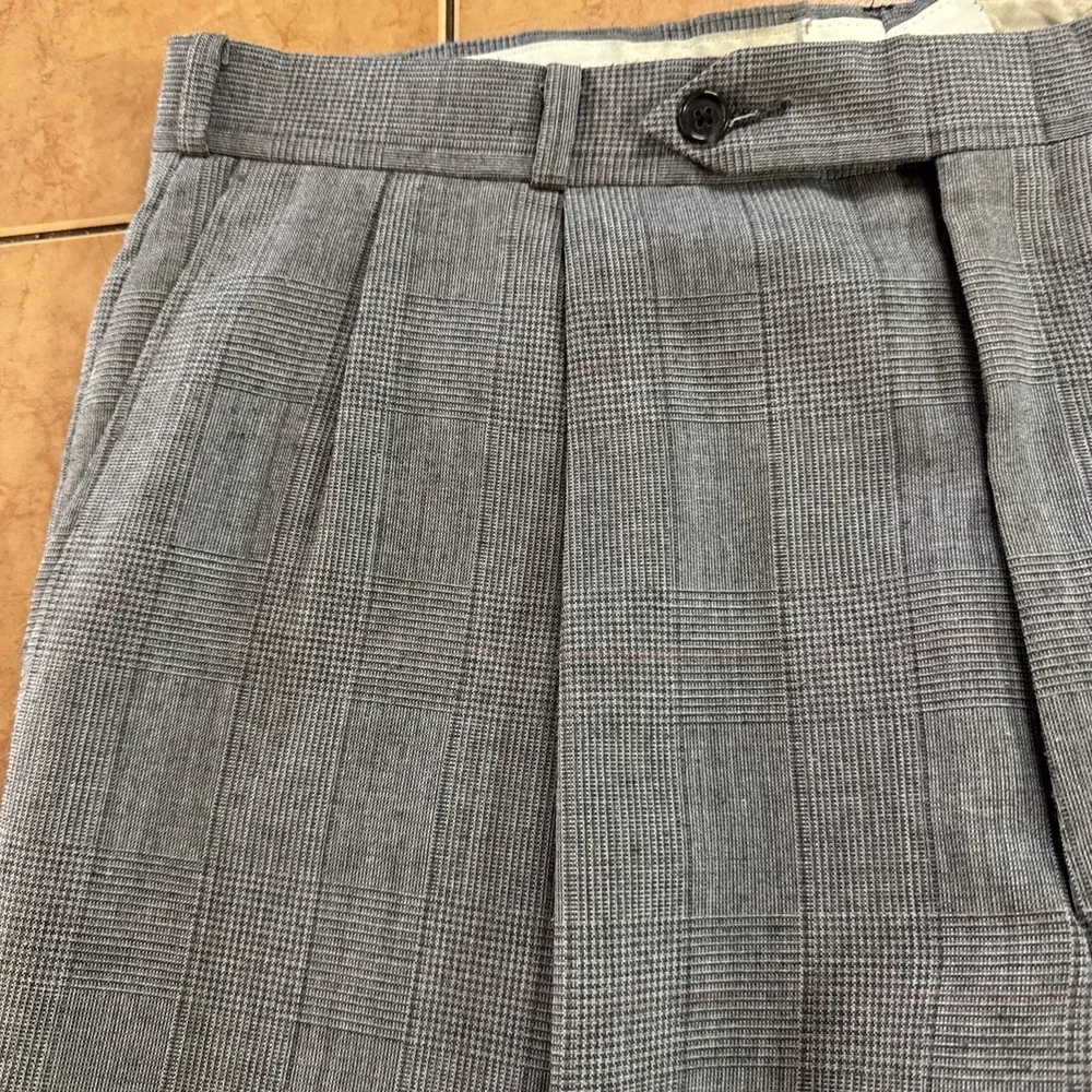 Vintage Lacrosse 2 Piece Suit Mens Sz 42L Pants 36 x 30 Gray Glen Plaid USA Made